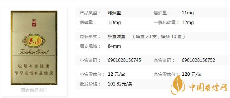泰山東方硬盒多少錢一盒價格？泰山東方香煙價格表圖2020