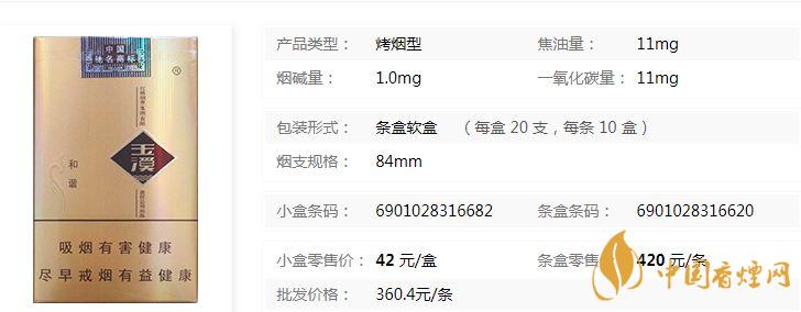 玉溪軟和諧軟包多少錢？玉溪軟和諧香煙價格及參數(shù)